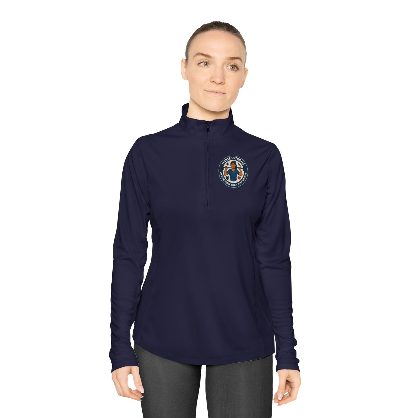 Ladies Quarter-Zip Pullover Sweater, Cozy Sportswear, Stylish Activewear, Perfect for Fall, Great Gift for Her, Casual Outing Outfit