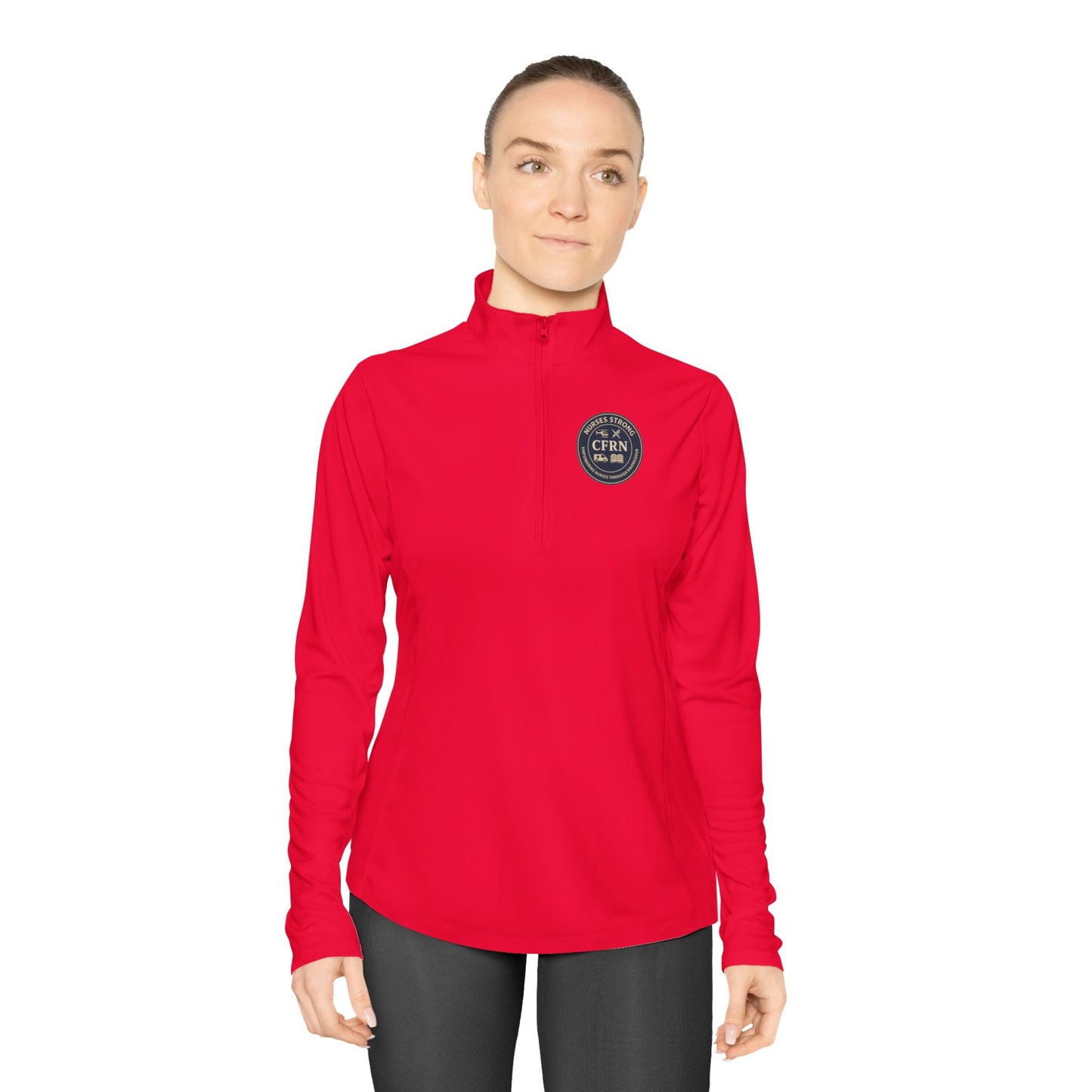 CFRN Ladies Quarter-Zip Pullover for Casual Comfort, Athletic Wear, Gift for Her, Outdoor Activities, Cozy Layering