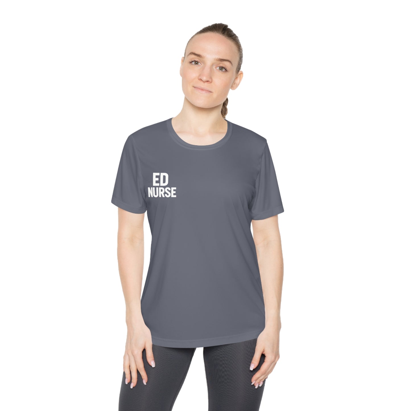 ED Nurse Ladies Athletic Tee - Fitness Shirt for Women, Workout Top, Gym Apparel, Sports T-shirt, Running Top