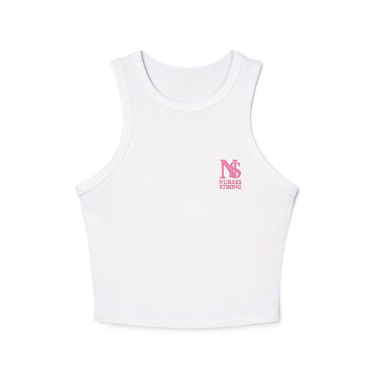 Nurses Strong Racer Tank Top, Women's Workout Tank, Fitness Apparel, Cute Gym Top, Gift for Nurses, Summer Activewear