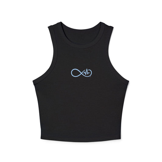 Empowering Infinity Women's Racer Tank Top with | Yoga Top, Summer Wear, Casual Outfit, Gift for Her, Fitness Apparel