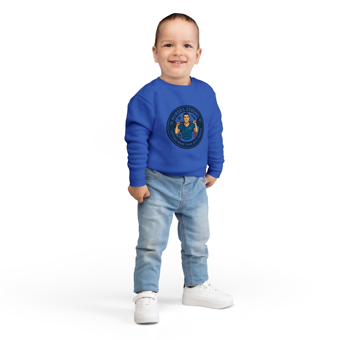 Toddler Nurse Strong Sweatshirt, Kids Nursing Gift, Cute Toddler Activewear, Gift for Future Nurses, Hospital Playwear