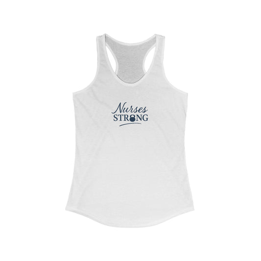 Nurses Strong Racerback Tank - Motivational Fitness Shirt, Workout Apparel, Gift for Nurses, Healthcare Team Spirit