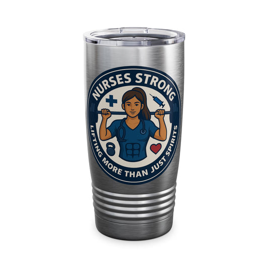 Nurse Strong Tumbler, Inspirational Travel Mug for Healthcare Workers, Gift for Nurses, Motivational Cup, Nursing Student Accessory