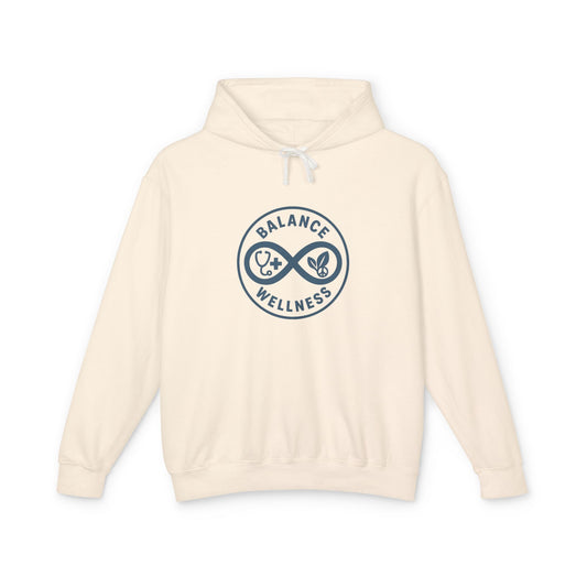 Balance Wellness Design, Cozy Gift for Mindfulness, Lightweight Hooded Sweatshirt, Yoga, Fitness, Relaxation, Self-Care