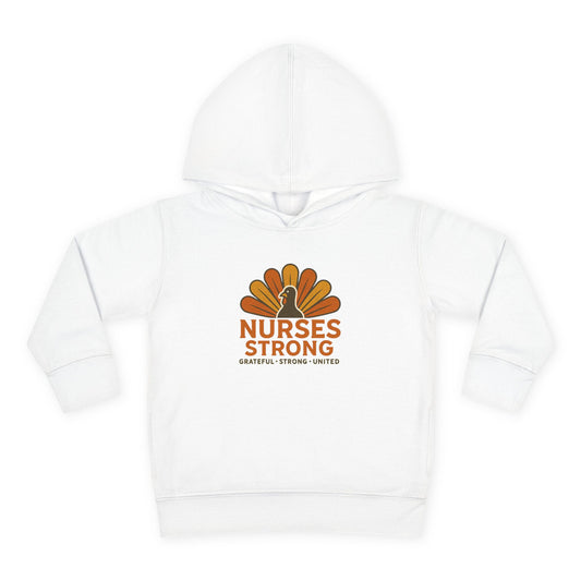 Nurses Strong Toddler Hoodie, Cute Kids Sweatshirt, Thanksgiving Gift, Toddler Fleece Pullover, Support Nurses, Adorable Kids Apparel