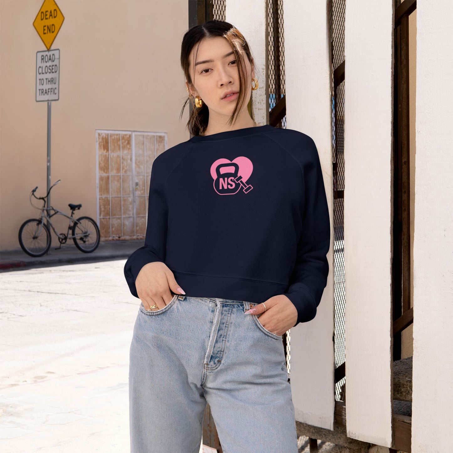 Nurses Strong Cropped Fleece Pullover, Women's Fitness Sweater, Stylish Nurse Gift, Motivational Workout Top, Cozy Athletic Wear