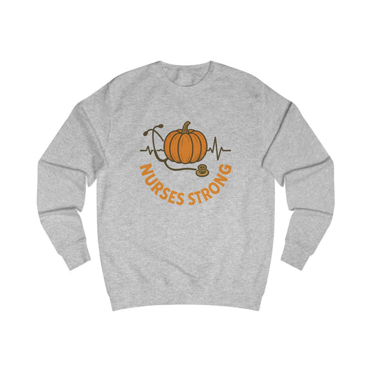 Nurses Strong Pumpkin Sweatshirt, Cozy Autumn Wear