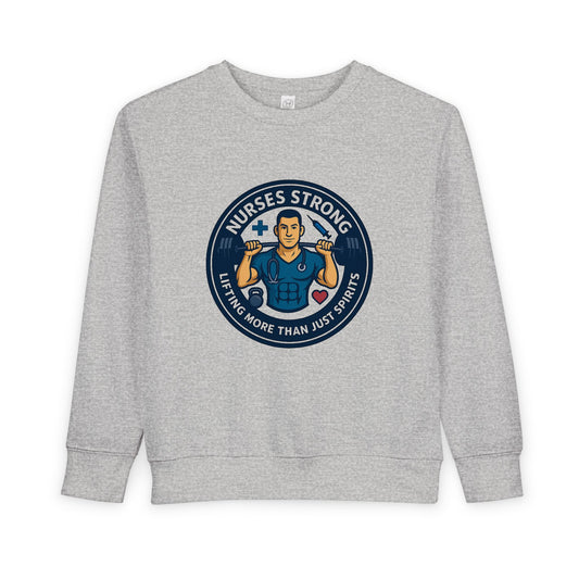 Toddler Nurse Strong Sweatshirt, Kids Nursing Gift, Cute Toddler Activewear, Gift for Future Nurses, Hospital Playwear