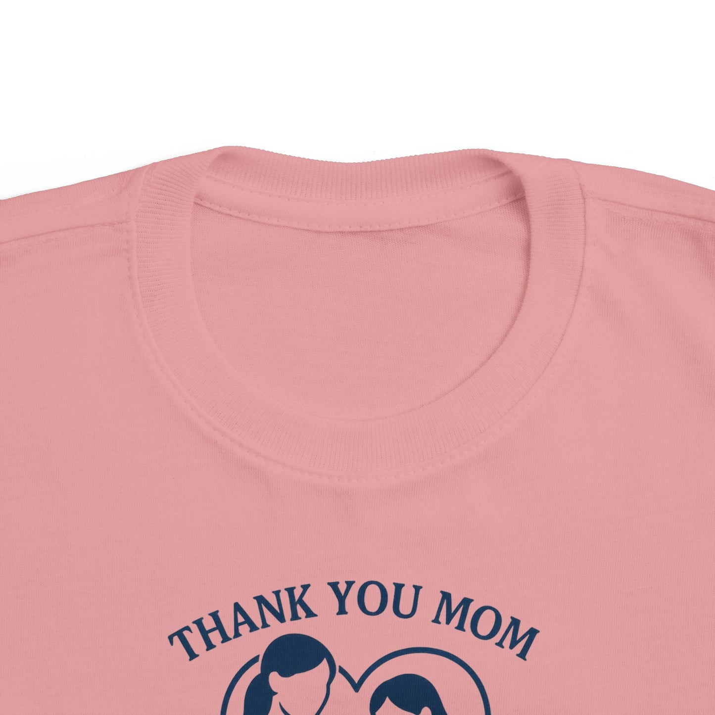 Toddler's Thank You Mom Tee, Cute Toddler Shirt, Kids' Gift for Mother's Day, Birthday Party Outfit, Comfy Jersey T-Shirt