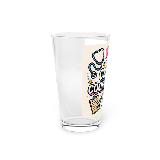 Chaos Coordinator Pint Glass - 16oz, Funny Gift for Moms, Teachers, Office Decor, Birthday Present, Coffee & Tea Lover