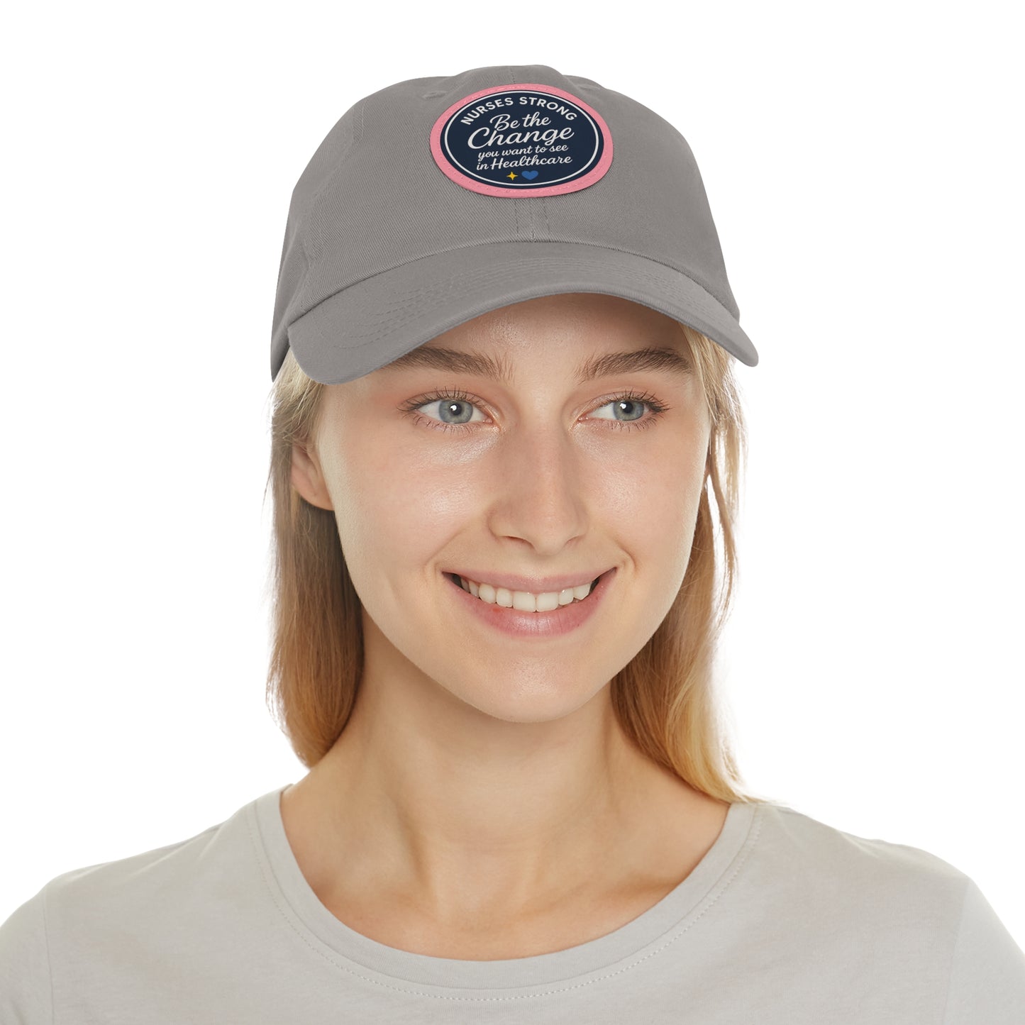 Be the Change in Healthcare Hat, Motivational Cap, Nurse Gift, Leather Patch Hat, Nurse Appreciation