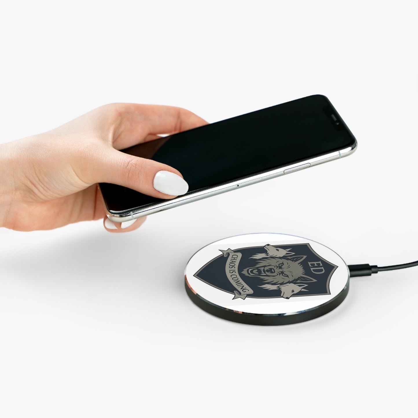 ED Chaos is Coming -Themed Wireless Charger, Fast Charging Pad for Home/Office, Gift for Animal Lovers, Cool Tech Accessory, Fantasy Decor