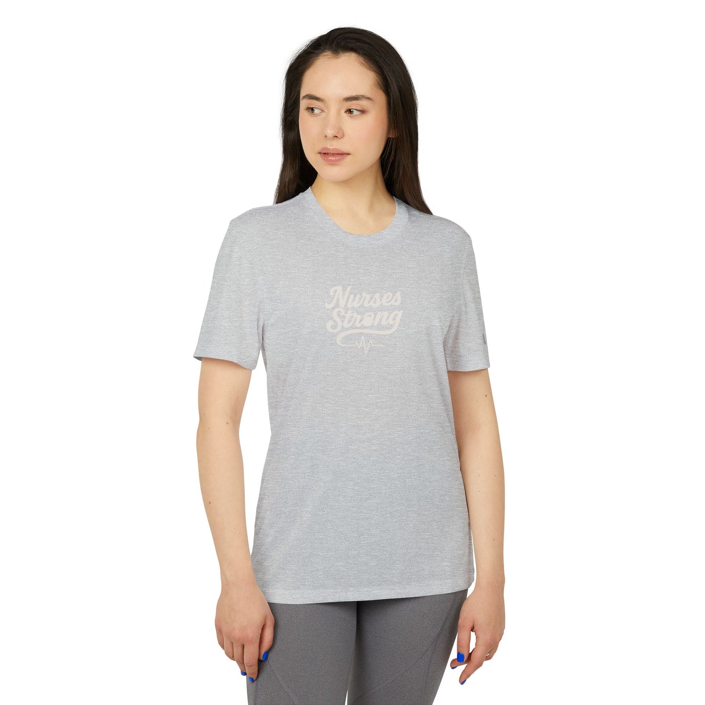 Adidas Sport T-shirt - Nurses Strong Tee, Fitness Shirt, Athletic Wear, Gift for Nurses, Sports Apparel for Healthcare