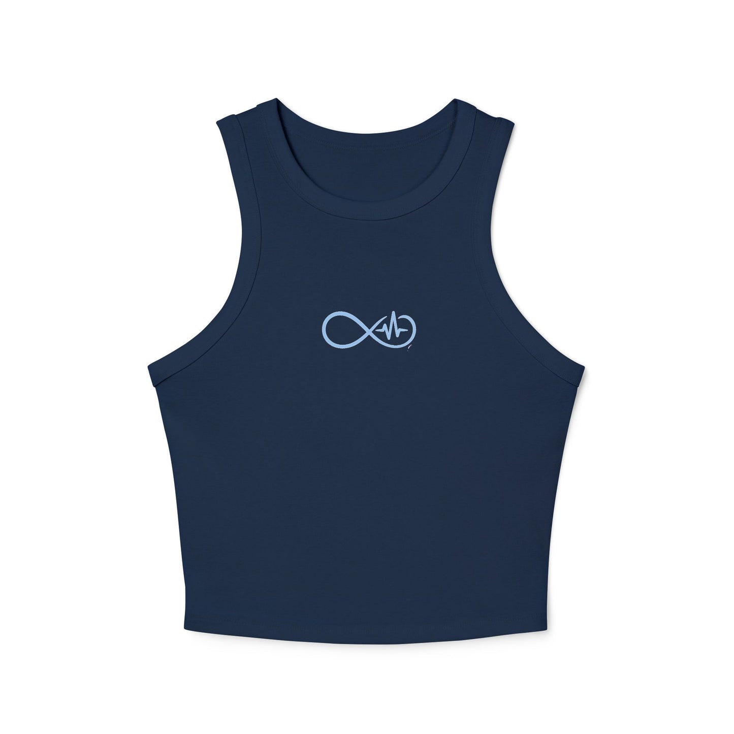 Empowering Infinity Women's Racer Tank Top with  | Yoga Top, Summer Wear, Casual Outfit, Gift for Her, Fitness Apparel