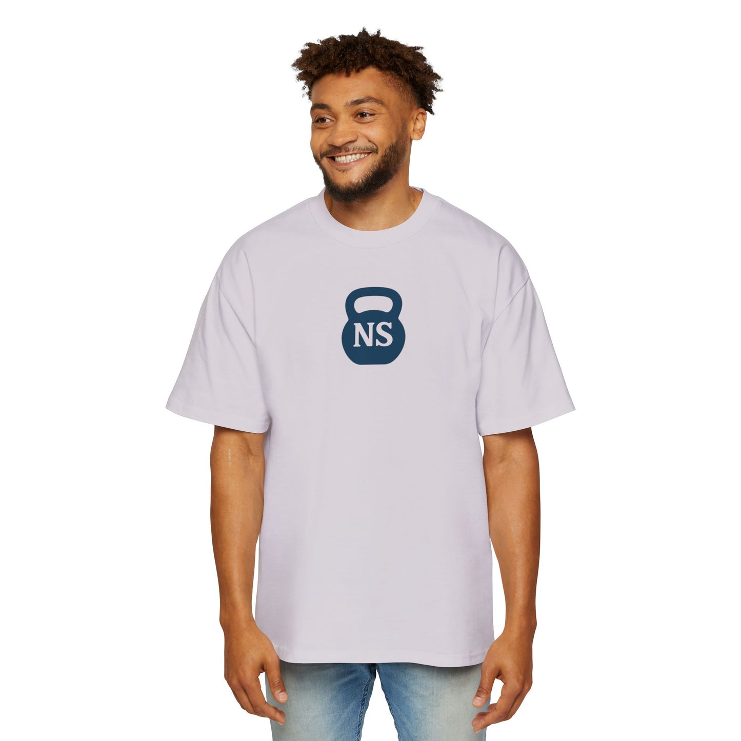Back the Blue Men's Heavy Oversized Tee, Casual Streetwear Tee