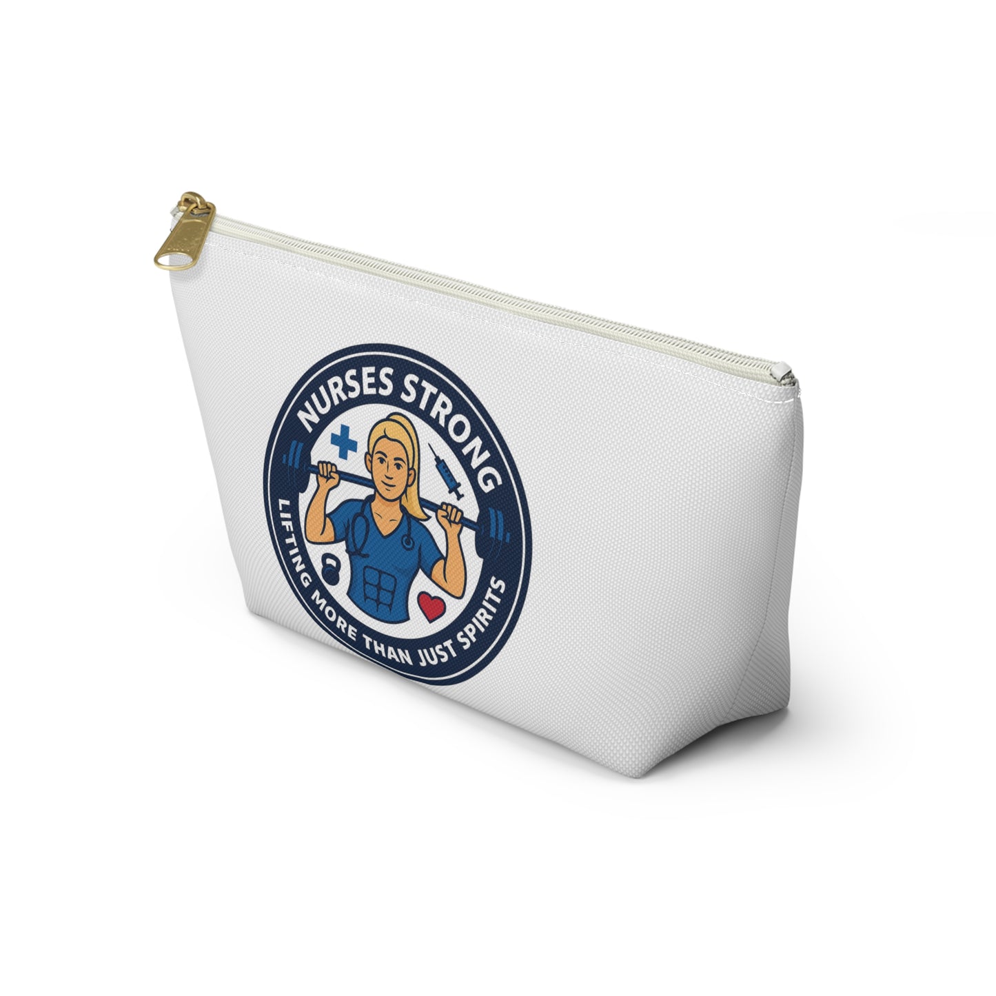 Nurse Accessory Pouch | Inspirational Cosmetic Bag for Healthcare Workers | Gift for Nurses | Strong Female Empowerment