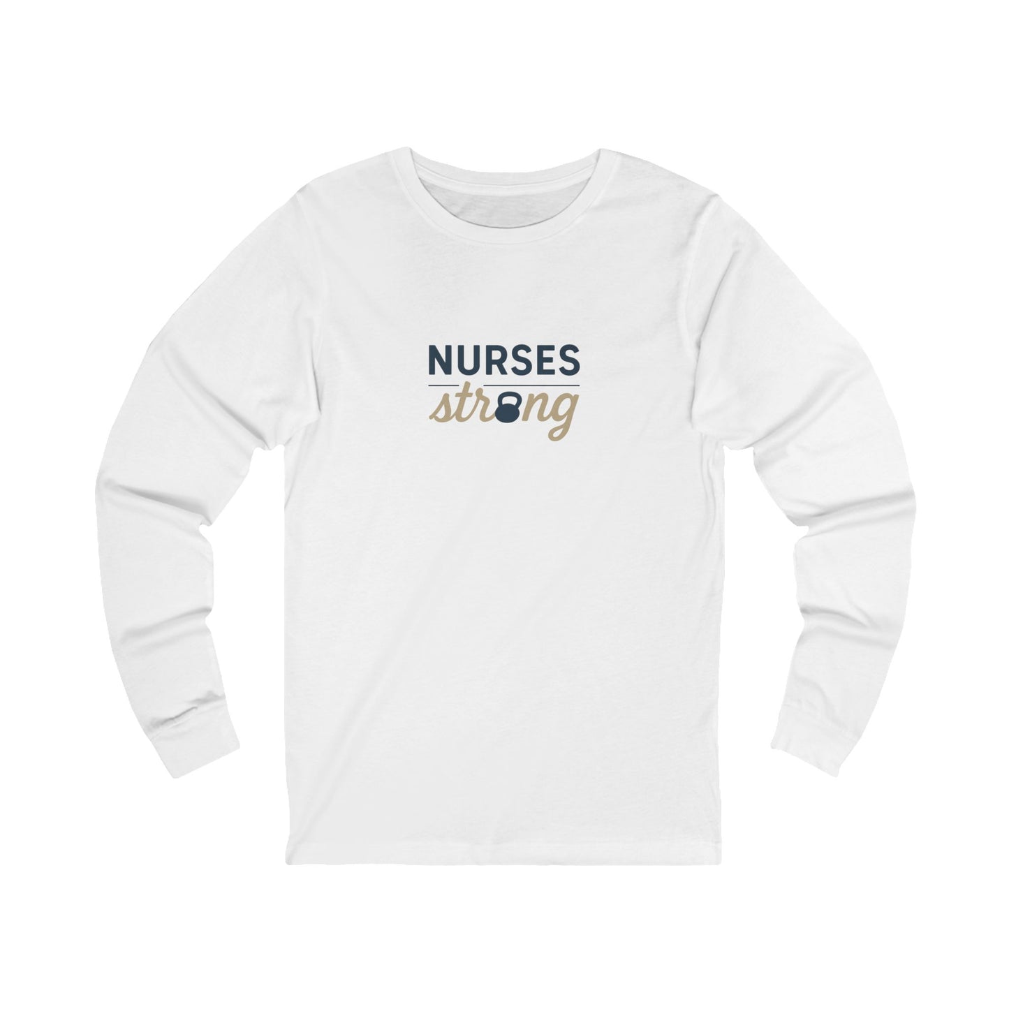 Blue Tan NSLong Sleeve Tee, Unisex Jersey Tee for Nurses