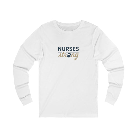 Blue Tan NSLong Sleeve Tee, Unisex Jersey Tee for Nurses