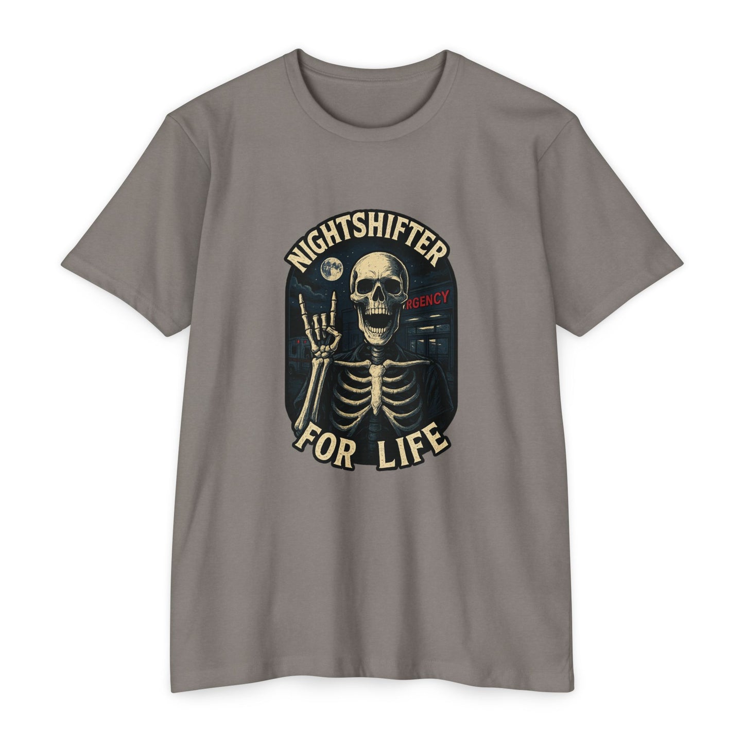 Nightshifter for life T-Shirt, Unisex Graphic Tee for Nurses, Halloween Top, Gift for Night Workers, Casual Wear