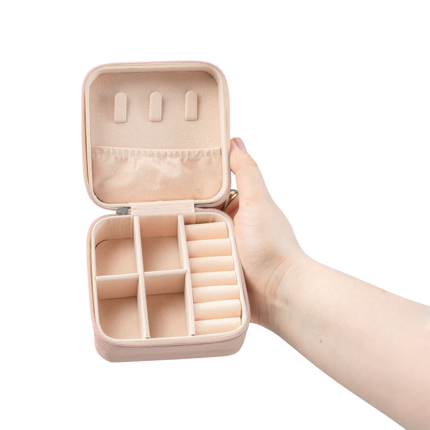 Nurses Strong Jewelry Travel Case — Compact Pink Organizer for Nurse Gifts & Travel