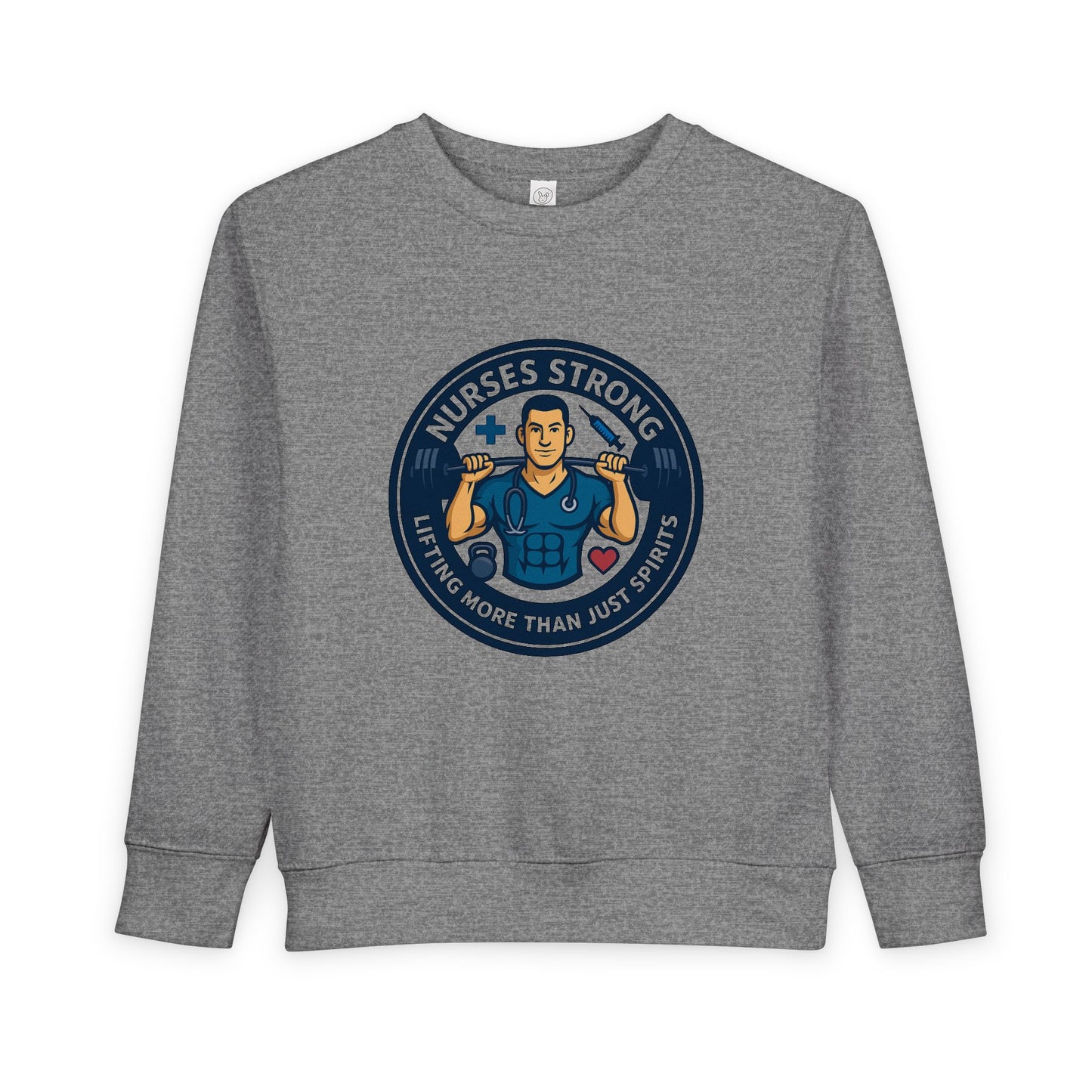 Toddler Nurse Strong Sweatshirt, Kids Nursing Gift, Cute Toddler Activewear, Gift for Future Nurses, Hospital Playwear