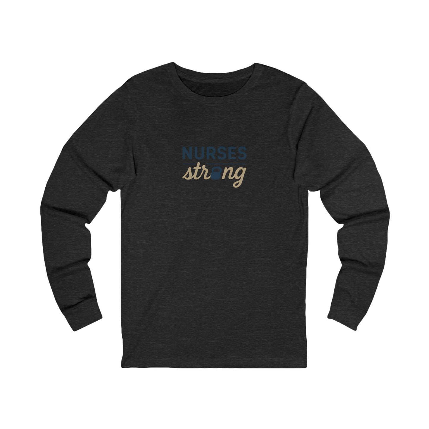 Blue Tan NSLong Sleeve Tee, Unisex Jersey Tee for Nurses