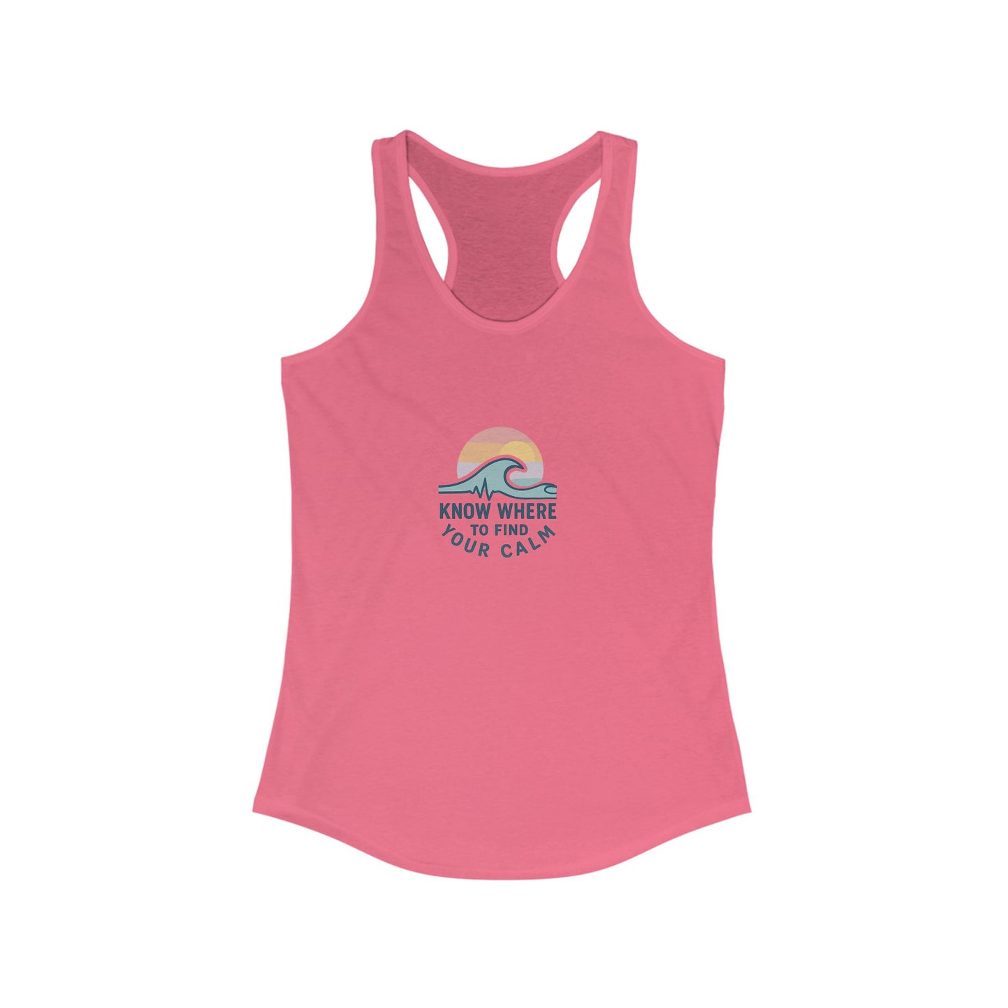 Find your Calm Women's Racerback Tank, Summer Workout Top, Yoga Shirt, Beachwear, Gift for Her, Casual Summer Tee