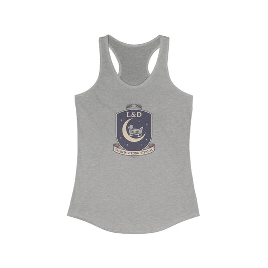 L&D Sigil Racerback Tank Top - Perfect for Workout, Casual Wear, Summer Style, Motivational Apparel, Gifts for Fitness Enthusiasts