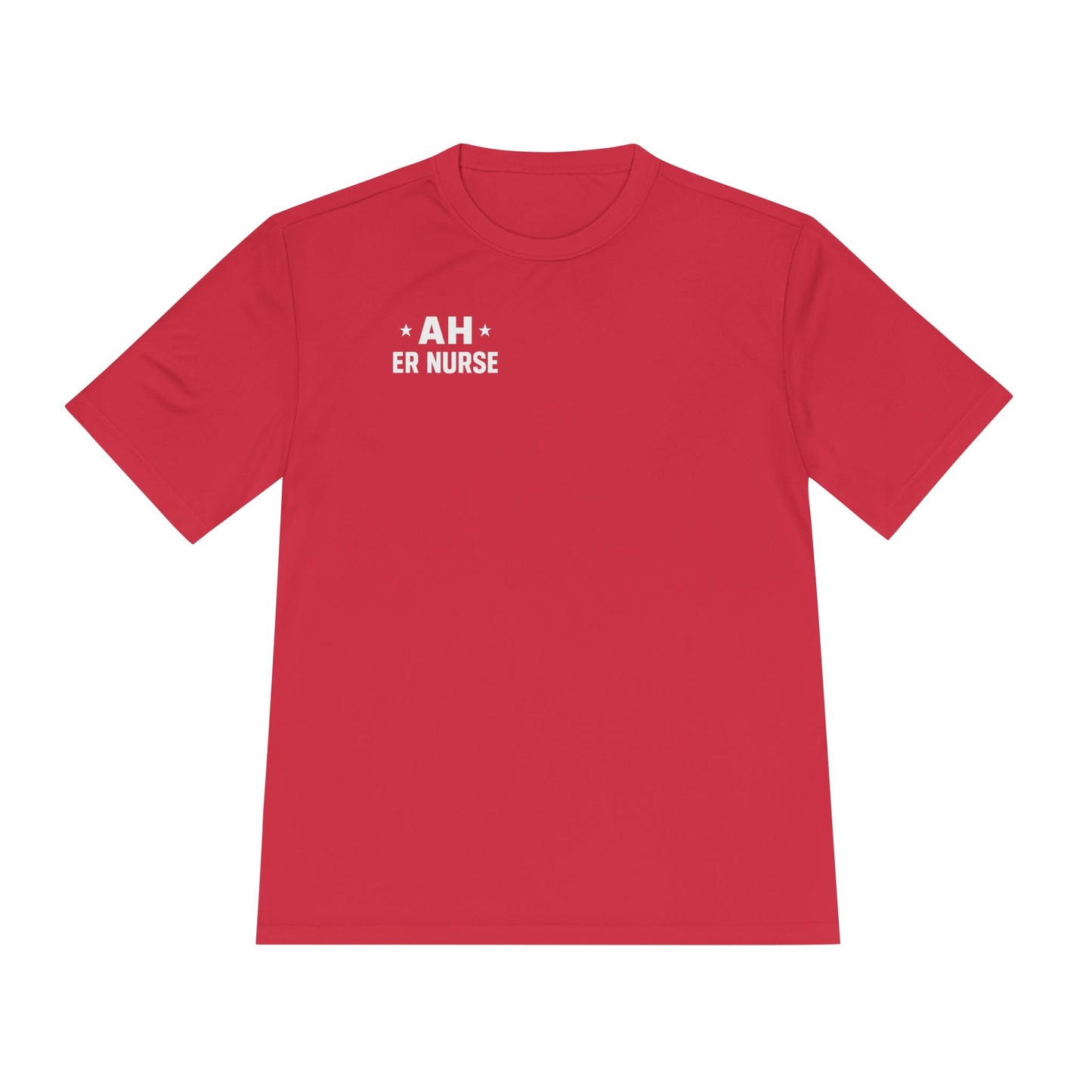 AH ER Nurse Moisture Wicking Tee, Fitness Shirt, Workout Top, Gift for Nurses, Health Care Apparel, Cool Graphic Tee