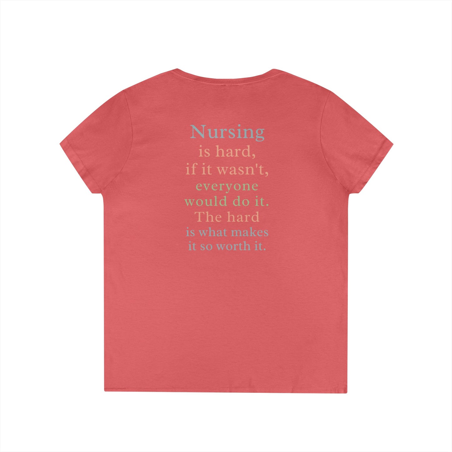 Nursing is Hard V-Neck T-Shirt, Gifts for Nurses, Relaxed Fit