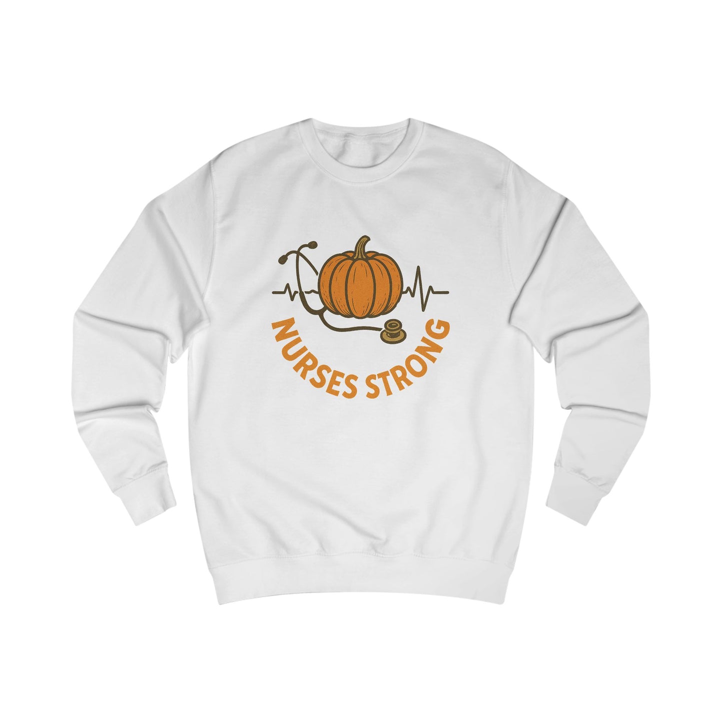 Nurses Strong Pumpkin Sweatshirt, Cozy Autumn Wear