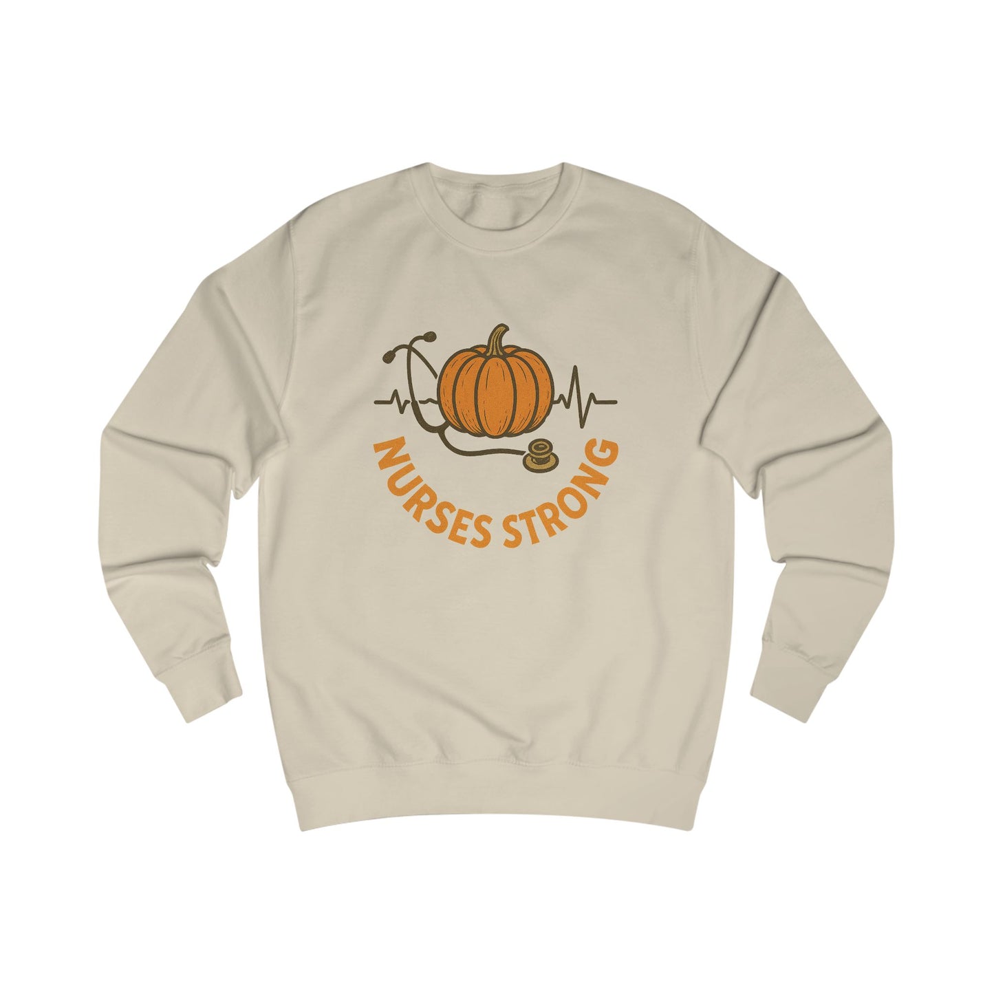 Nurses Strong Pumpkin Sweatshirt, Cozy Autumn Wear
