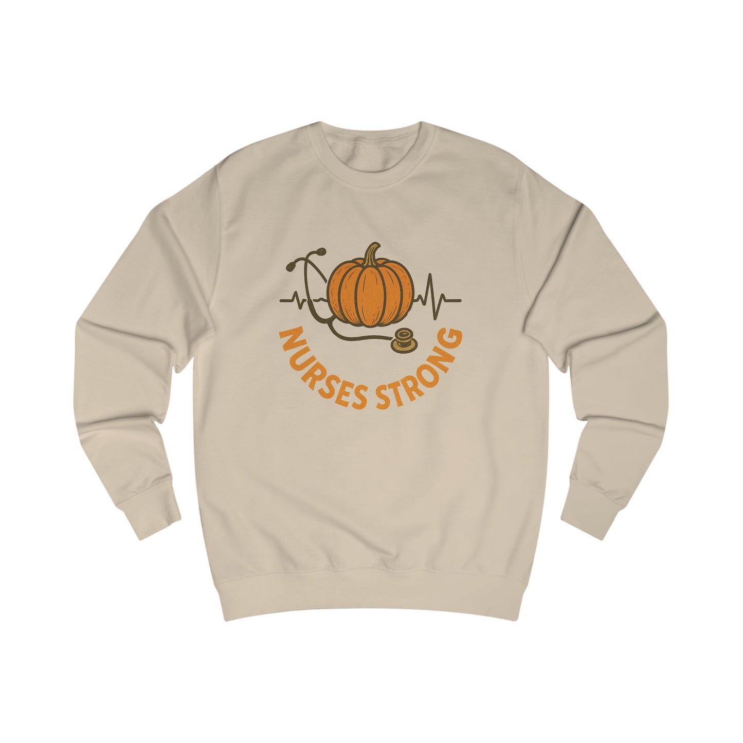 Nurses Strong Pumpkin Sweatshirt, Cozy Autumn Wear