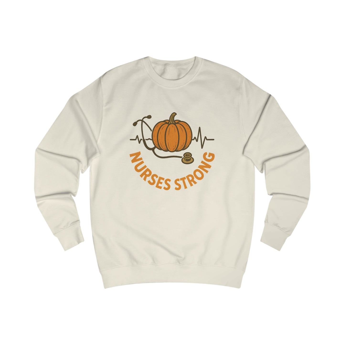 Nurses Strong Pumpkin Sweatshirt, Cozy Autumn Wear