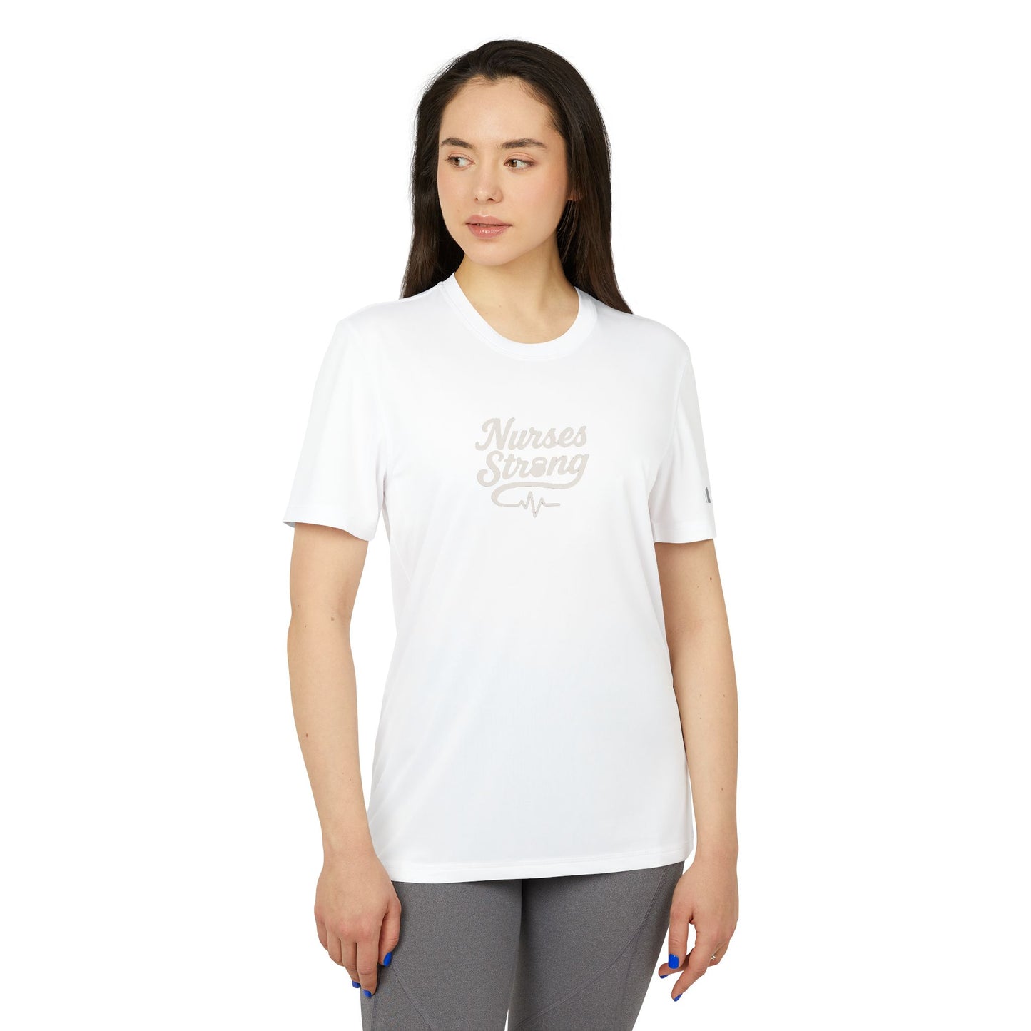 Adidas Sport T-shirt - Nurses Strong Tee, Fitness Shirt, Athletic Wear, Gift for Nurses, Sports Apparel for Healthcare