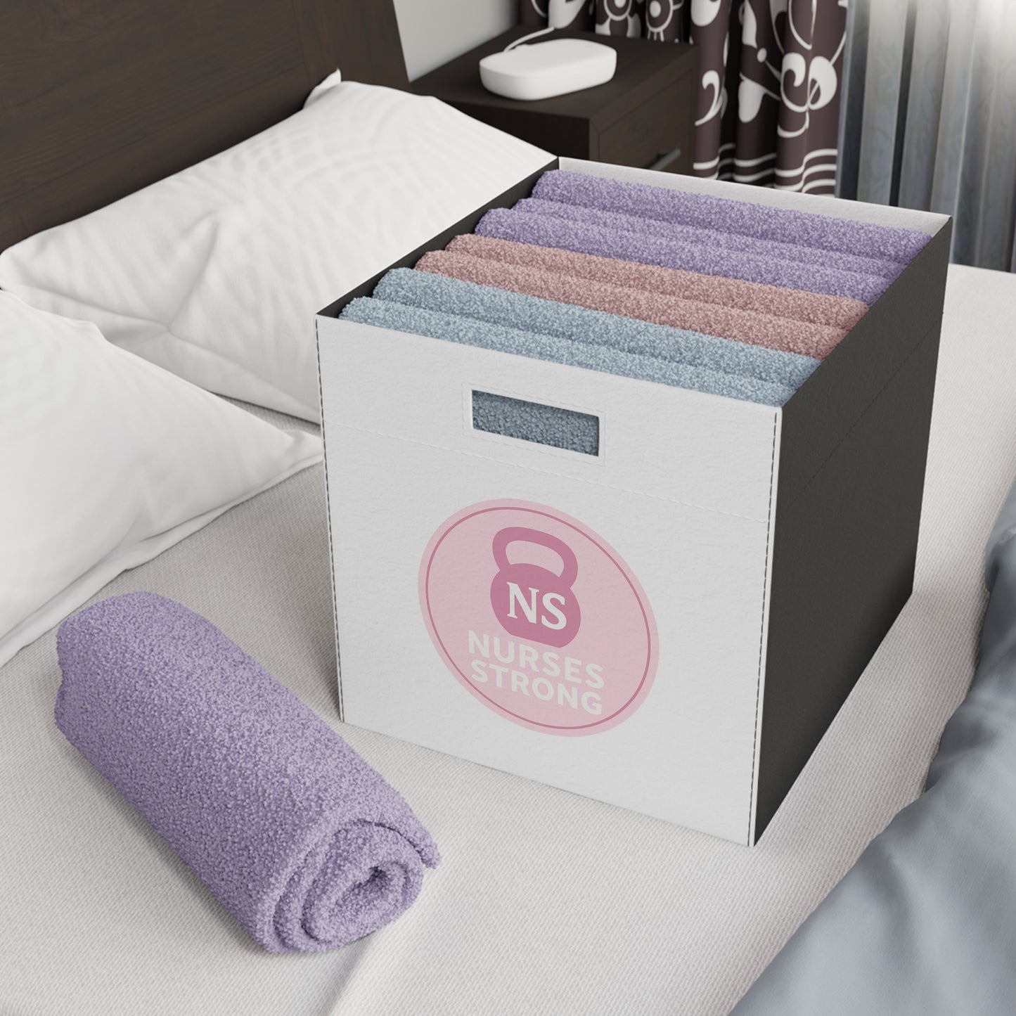Nurses Strong Felt Storage Box, Nurse Gift, Organizational Bin, Home Decor, Cute Storage Solution, Medical Gift Idea