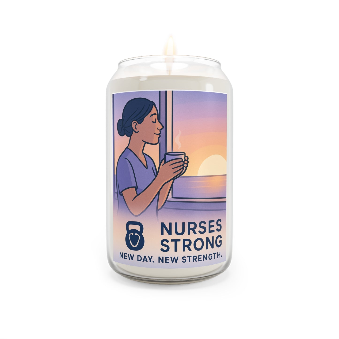 Nurses Strong Scented Soy Candle | Gift for Healthcare Workers, Relaxation Candle, Self-Care, Inspirational Decor, Home Fragrance