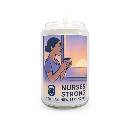 Nurses Strong Scented Soy Candle | Gift for Healthcare Workers, Relaxation Candle, Self-Care, Inspirational Decor, Home Fragrance