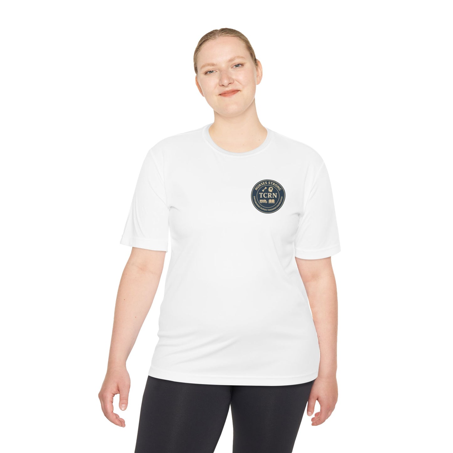TCRN Nurses Strong Unisex Moisture Wicking Tee - Workout Shirt, Gift for Nurses, Health Care Apparel, Fitness Clothing, Team Spirit Fashion