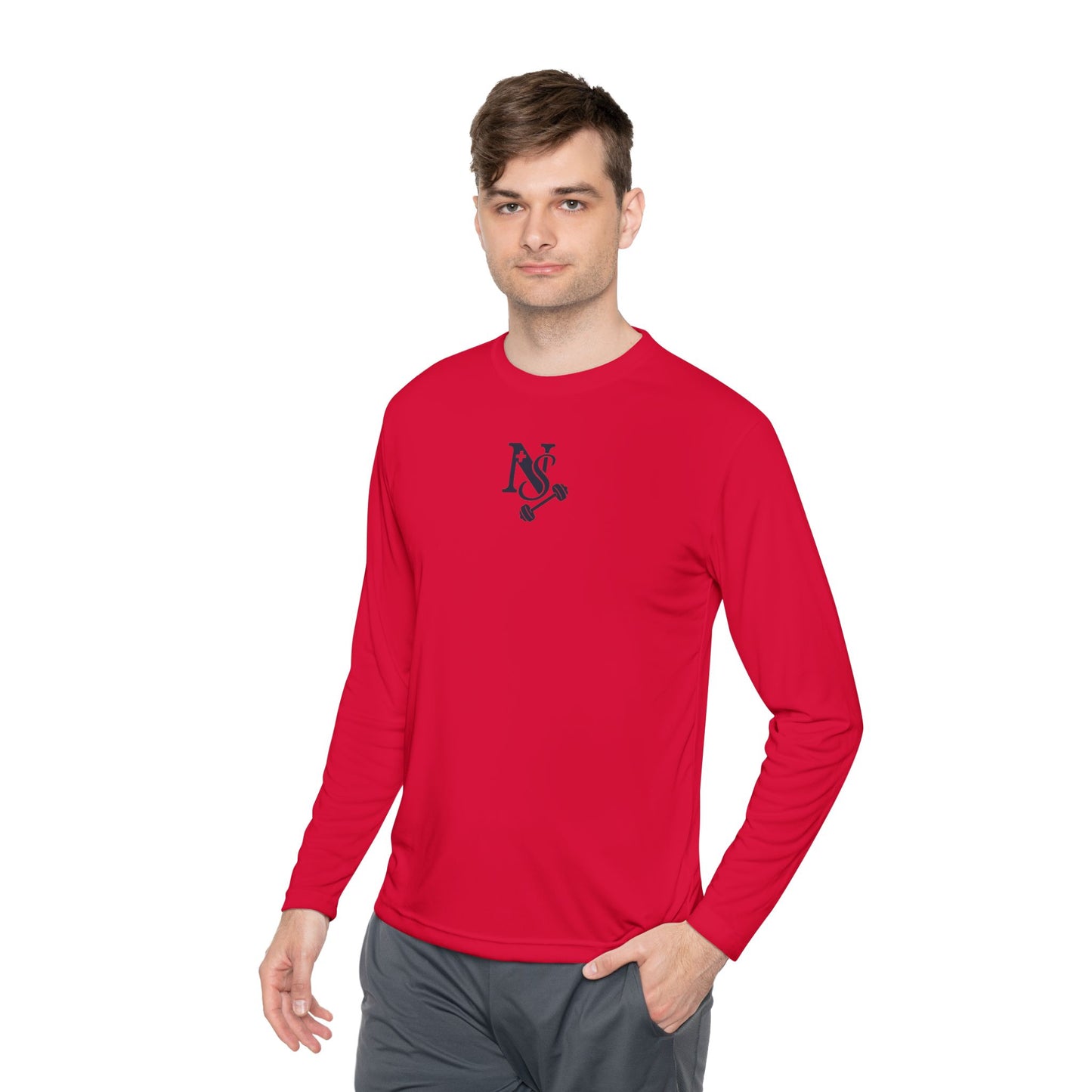 DB Cross Fitness Long Sleeve Tee, Gym Shirt, Workout Apparel, Weightlifting Top, Casual Sportswear, Active Lifestyle Clothing