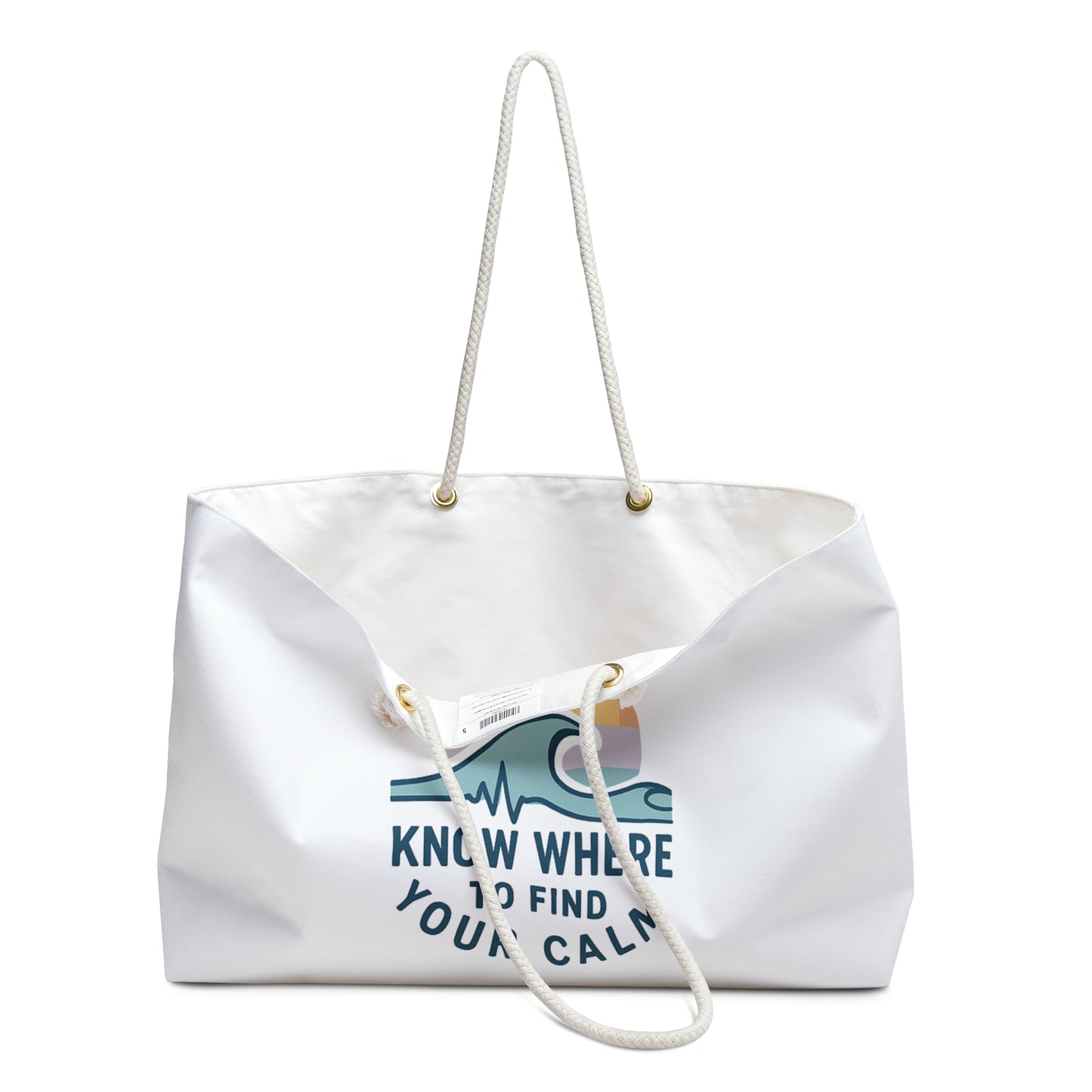 Calm Vibes Weekender Bag - Travel Tote, Beach Companion, Vacation Essentials