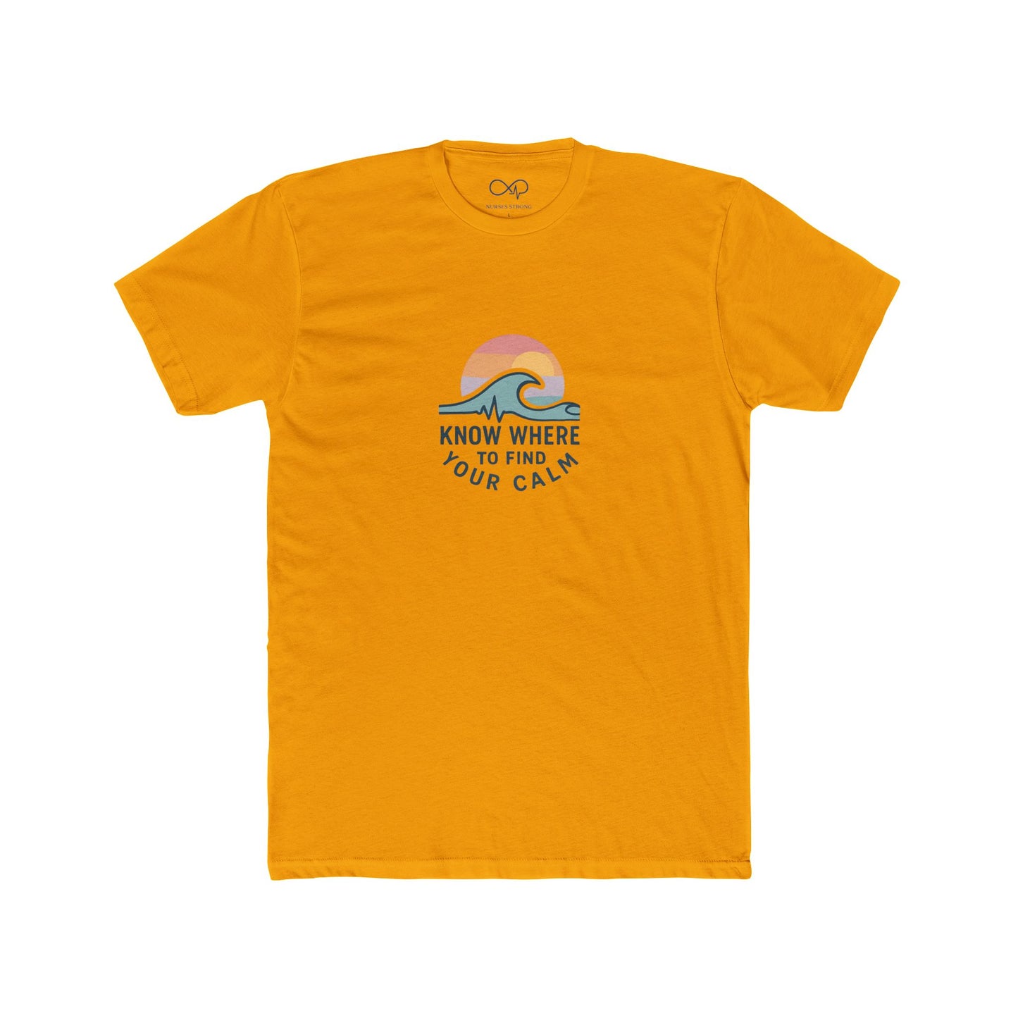 Know Where to Find Your Calm Cozy Ocean Vibes Crew Tee, Cotton Crew Tee, Inspirational Shirt, Beachwear