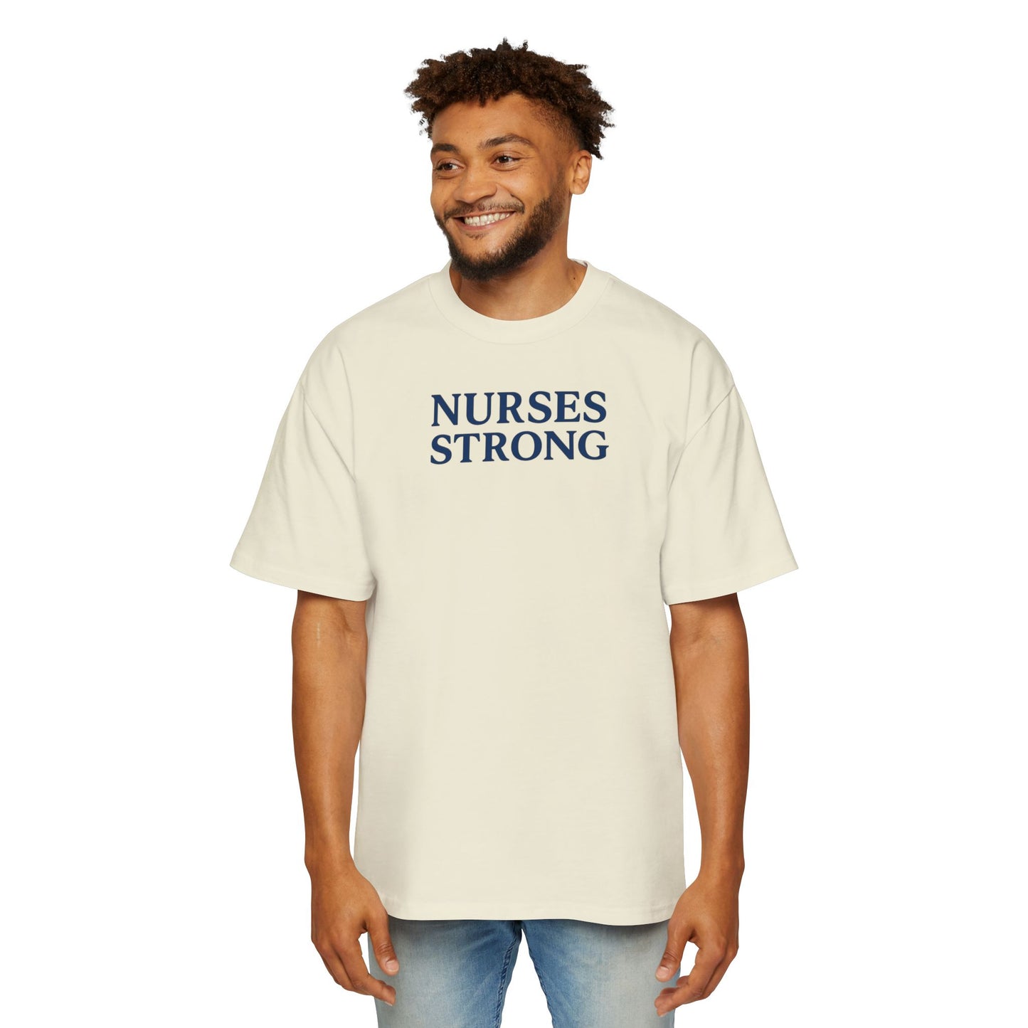 Nurses Strong Oversized Tee, Casual Wear, Healthcare Apparel, Gift for Nurses, Comfortable Tee, Empowering Shirt