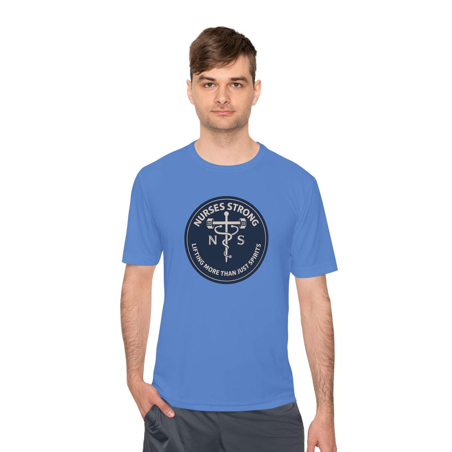 Nurses Strong Performance Tee | Gift for Healthcare Workers, Athletic Shirt, Appreciation Gift, Fitness Apparel, Nursing Student Tee
