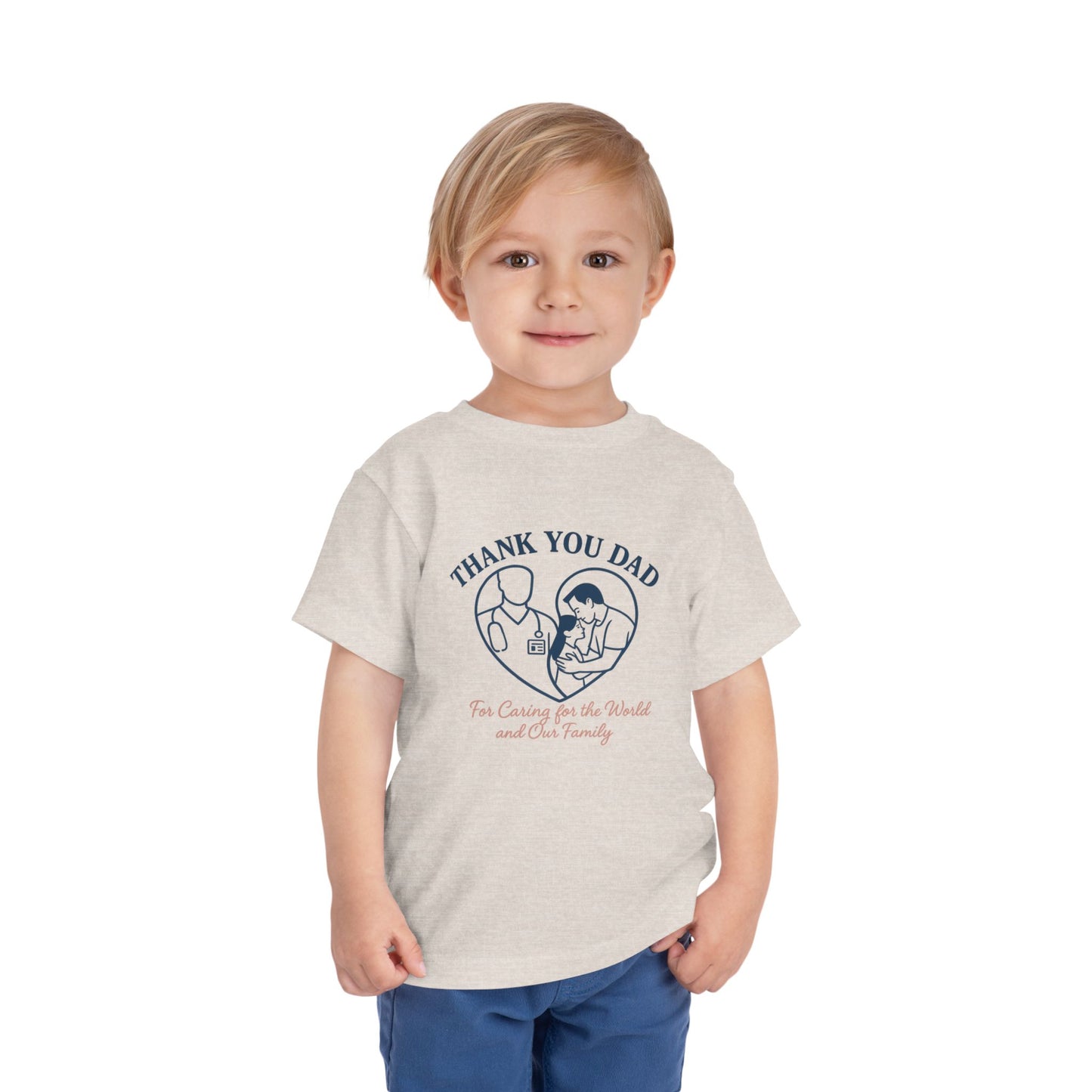 Thank You Dad Toddler Tee, Kids Nurses Appreciation Shirt, Father's Day Gift, Toddler Short Sleeve T-Shirt, Cute Baby Tee