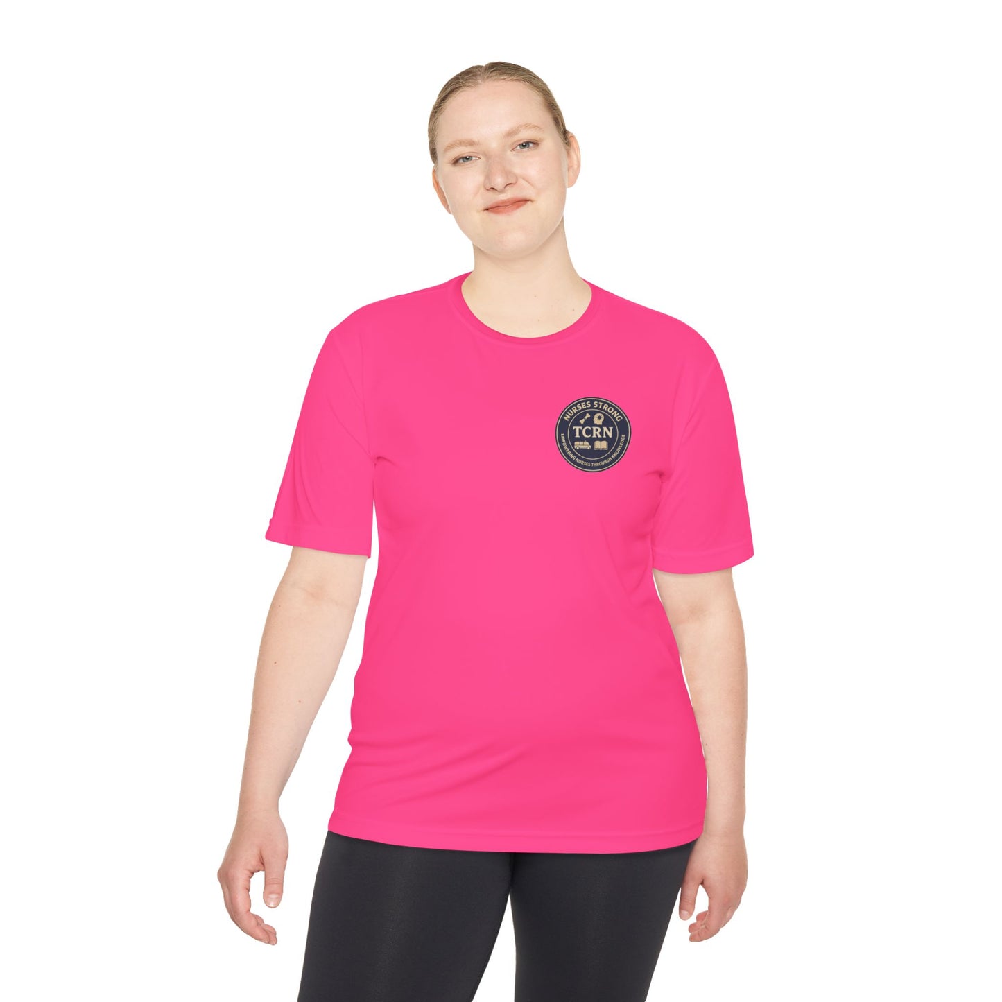 TCRN Nurses Strong Unisex Moisture Wicking Tee - Workout Shirt, Gift for Nurses, Health Care Apparel, Fitness Clothing, Team Spirit Fashion