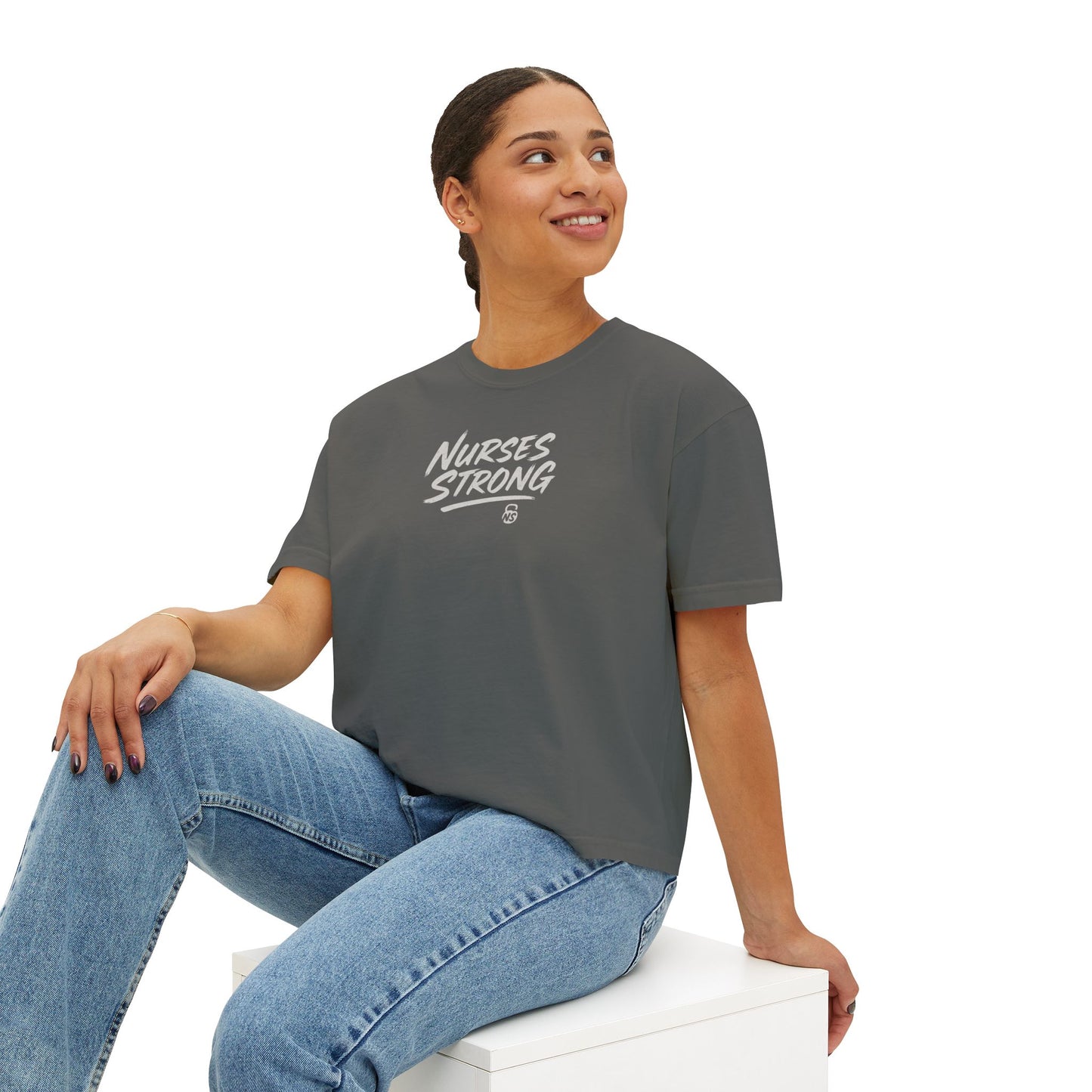 NightShifer for Life Trendy Boxy Tee, Everyday Comfort Top, Relaxed Fit Tee for Women
