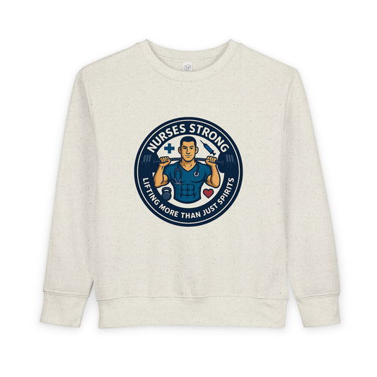 Toddler Nurse Strong Sweatshirt, Kids Nursing Gift, Cute Toddler Activewear, Gift for Future Nurses, Hospital Playwear
