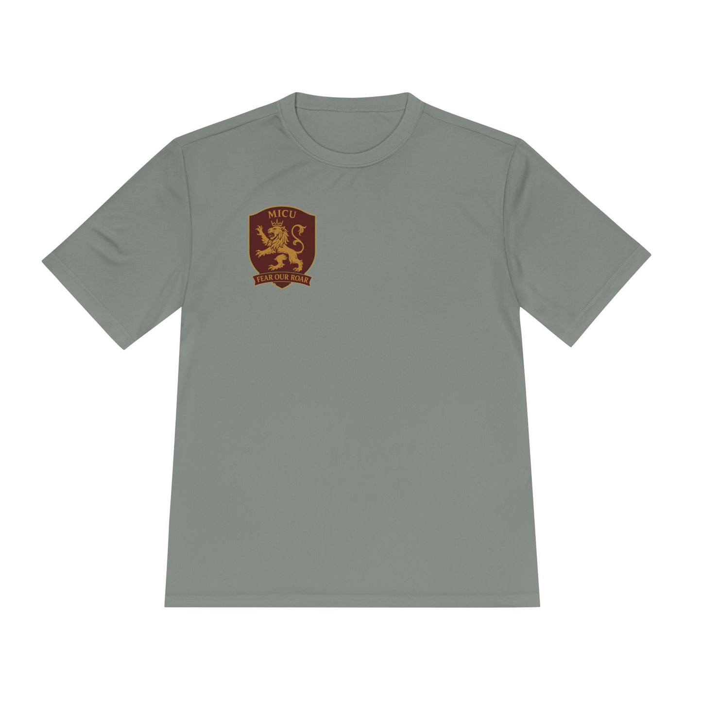 MICU Sigil -Wicking Tee with Crest Design | Activewear for Sports, Gym, Workout, Gift for Fitness Lovers, Casual Wear